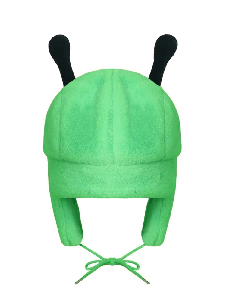 Winter Hat 3D Eyes Green Invader ZIM GIR Dog Winter Warm Ushanka Hat Cute for Boys Girls Kids Cartoon Anime Cap