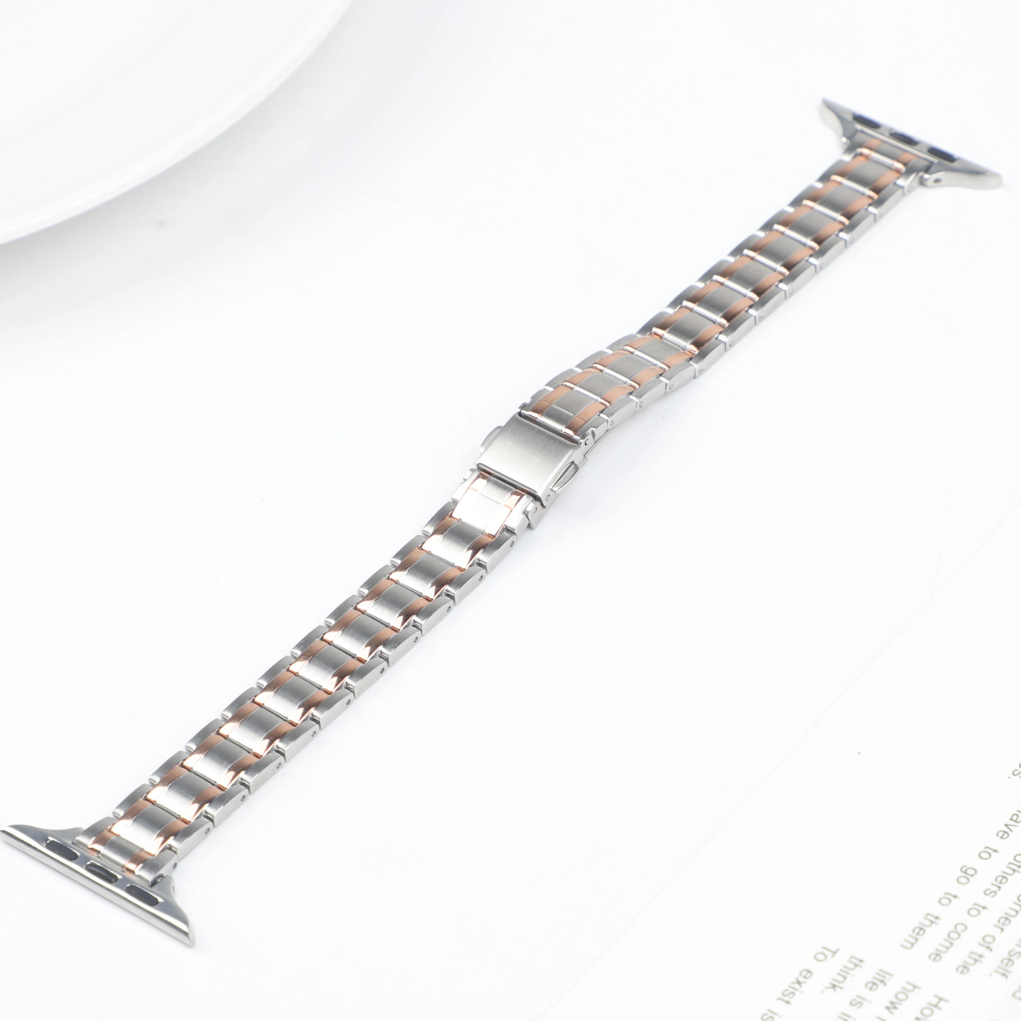 Elegant Slim Metal Watch Strap - Stainless Steel Bracelet