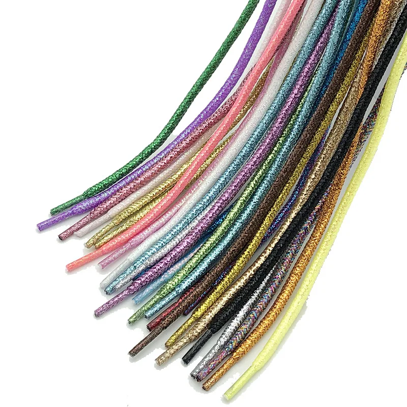 Vibrant Round Lurex Shoelaces