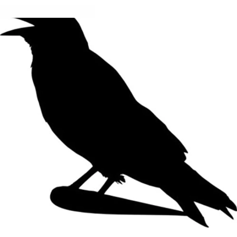 

Ворона, птица на ветке дерева, модная наклейка, Стайлинг автомобиля, черный, серебристый, 15 см * 14 см