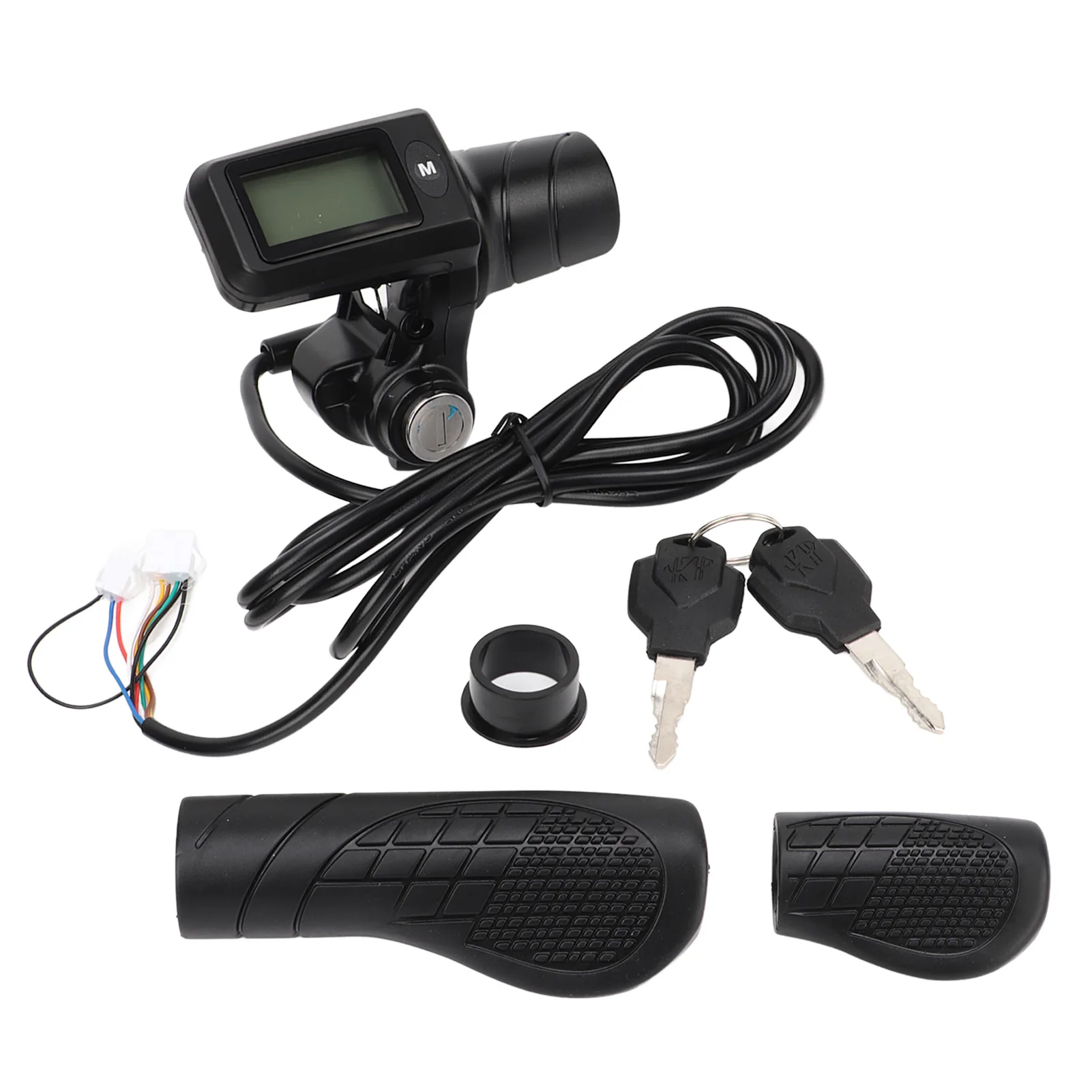 Impugnatura Acceleratore per Bicicletta, Impugnatura Acceleratore per Bici, Display LCD Impermeabile Biciclette Elettriche Bicicletta Elettrica per Scooter Elettrici Auto