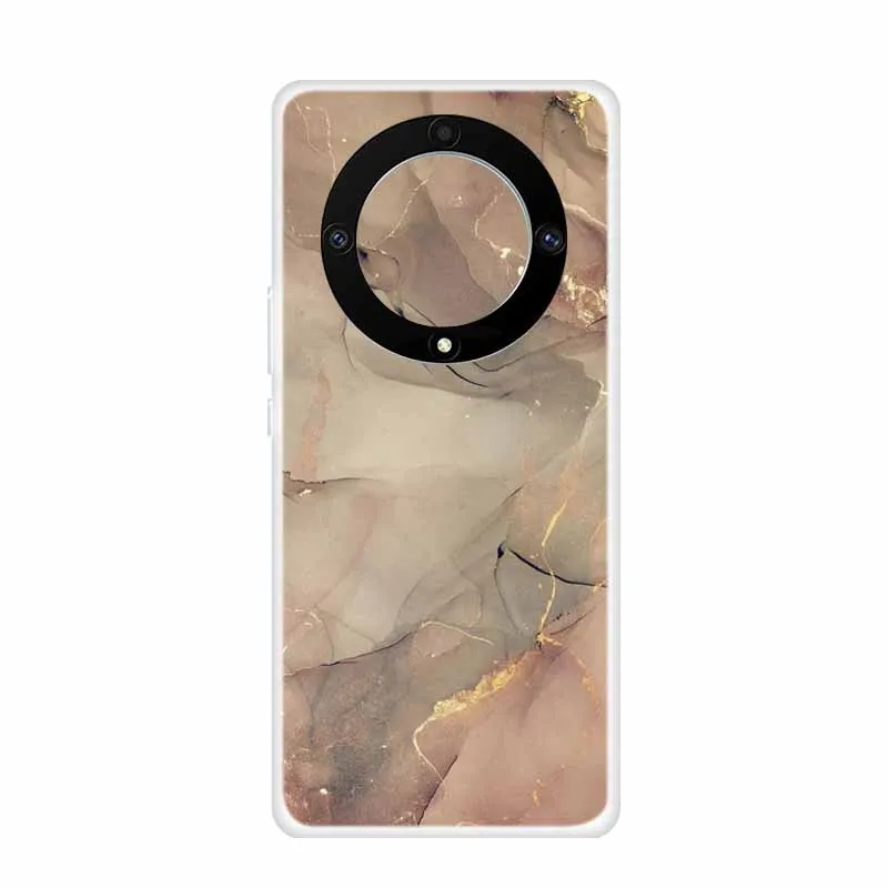 Marble Clear Soft TPU Silicone Back Cover - Transparent Coque