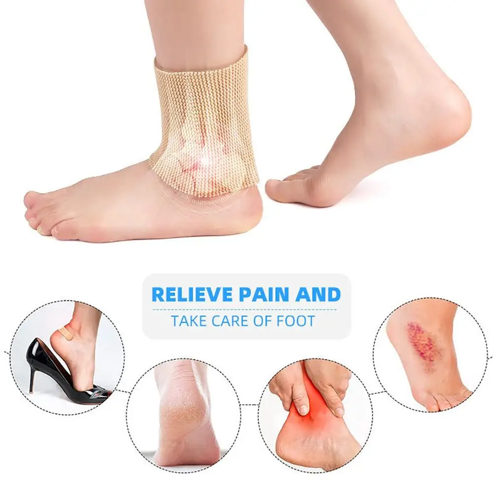 Compression Socks Ankle Gel Sleeves Padded Skate Socks Ankle Pads Compression Sleeve for Figure Skating Riding Ski Protection Durable