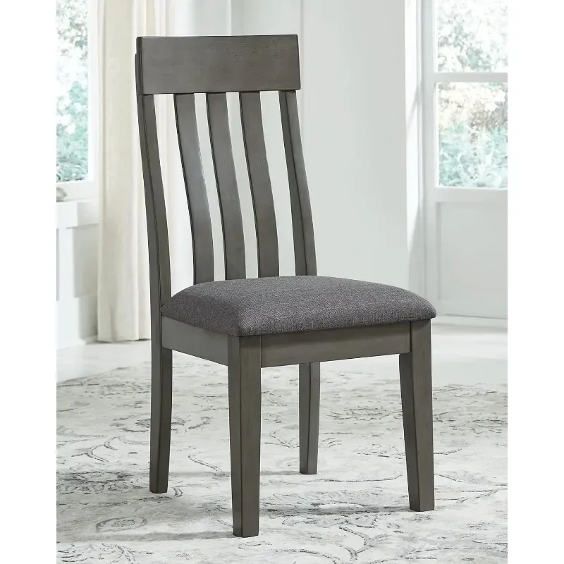 ZHENXIANG Design by Ashley Haddigan Faux Leather Cushioned Rake Back Dining Chair, 2 Count, Dark Brown