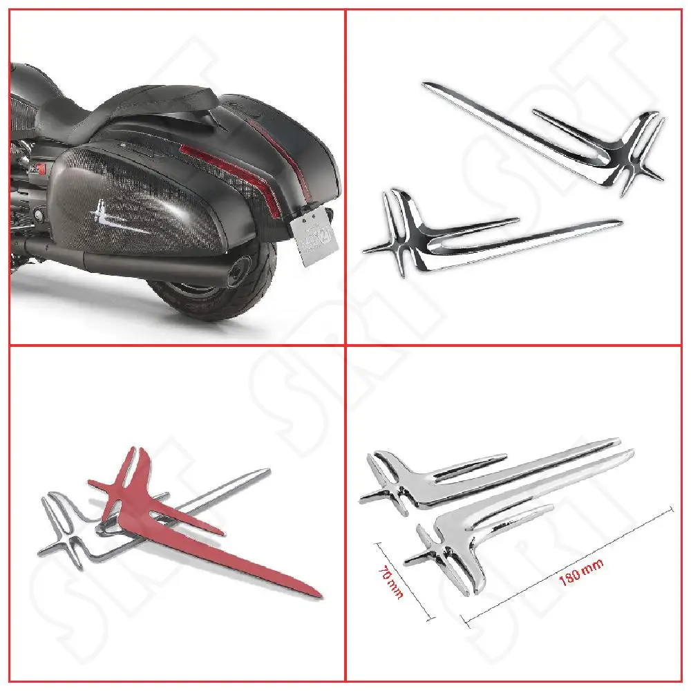 Fits for Moto Guzzi MGX21 MGX-21 Flying Fortress 2014-2023 Motorcycle Accessories Rear Luggage Chrome Decorative Decal Stickers wire wheel kite accessories winding reel flying tools abs shaft hand parts line winder