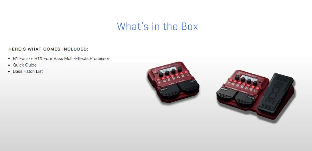 B1X FOUR Multi-Effects Processor ZOOM B1X FOUR BASS MULTI-EFFECTS