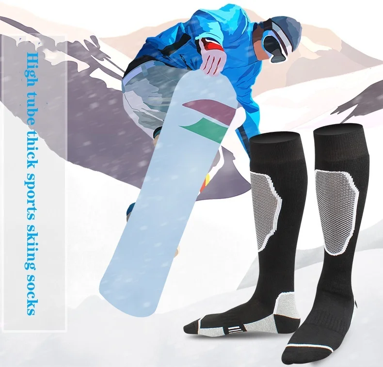 Calzini da sci per uomo e donna, calzini invernali caldi spessi da trekking ad asciugatura rapida, calzini sportivi per bambini,_voghion.com