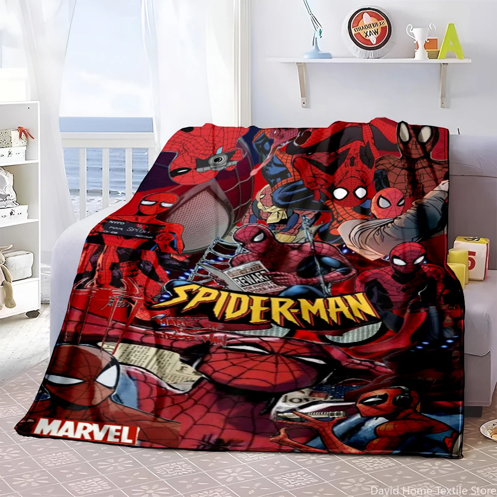 Marvel Spiderman thin blanket, Lightweight Flannel Throw for Sofa,Bed,Travel,Camping,Livingroom,Office,Couch,Chair, and Bed 5