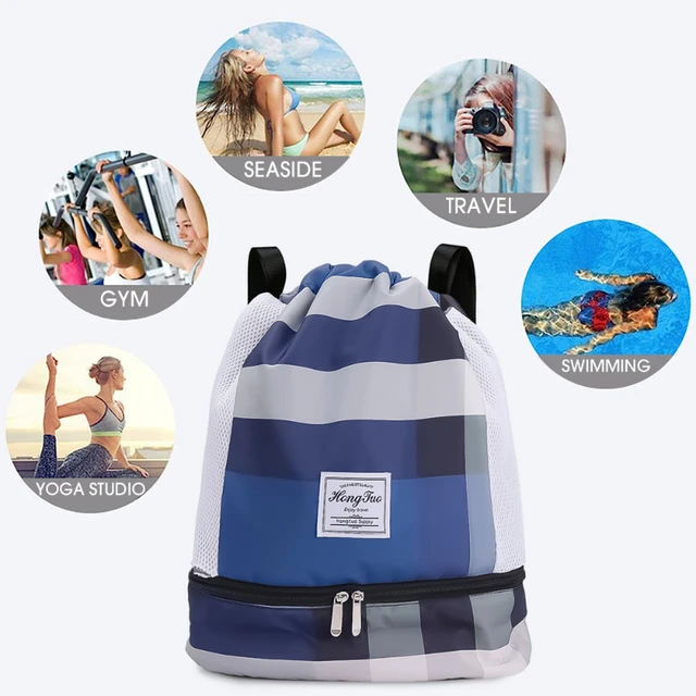 Bolsa de gimnasio impermeable para hombre y mujer, mochila de Fitness  portátil de gran capacidad, bolsa de separación seca y húmeda para Fitness,  Yoga y Deportes - AliExpress