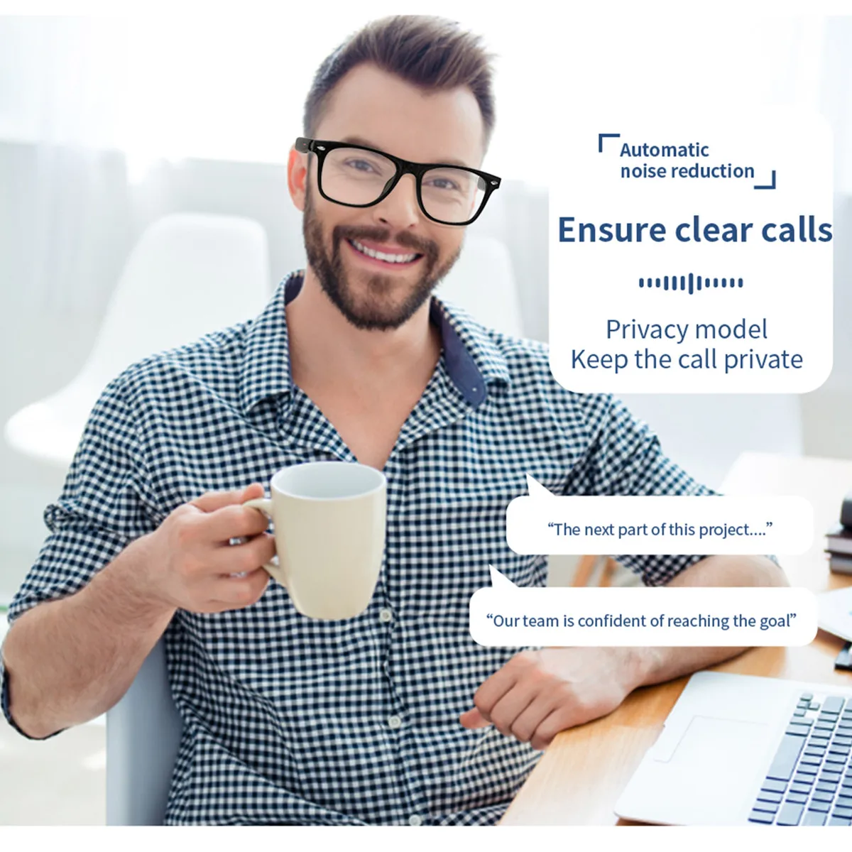 Smart Glasses AI Translator Wireless Bluetooth Call 100+ Language Rreal Time Translate Voice Assistant Smartglasses for Man Girl