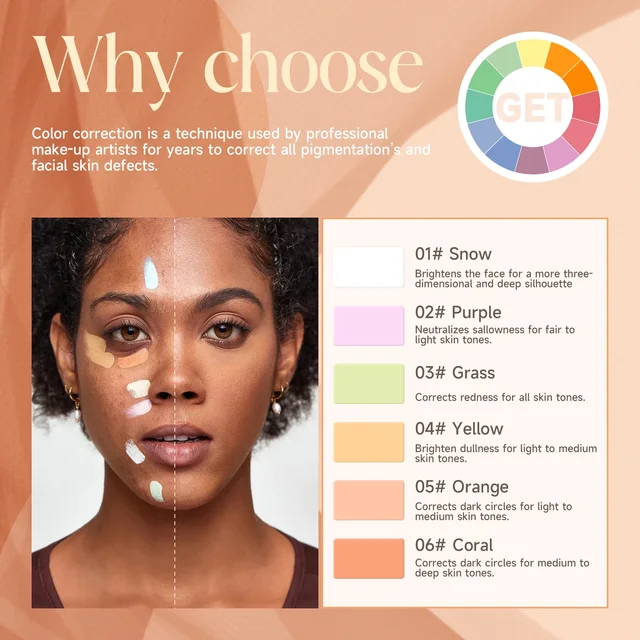 Natural Concealer Foundation Correction Liquid Makeup Base Color Adjustment Foundation Blender Makeup Custom Pigment Cosmetics