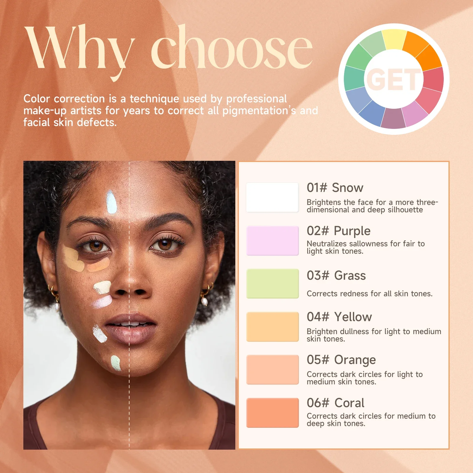 Natural Concealer Foundation Correction Liquid Makeup Base Color Adjustment Foundation Blender Makeup Custom Pigment Cosmetics 3
