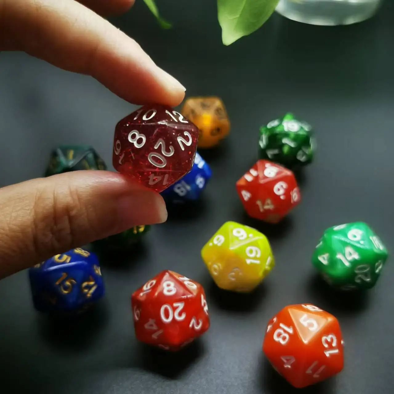 D12 12 Faces DND Dice Transparent Acrylic 12 Side Dice Set Polyhedral TRPG Mtg Rpg for DND or COC Game 10PCs per Set acrylic dice dice set