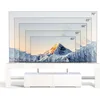 LED TV Stand, 63'' High Glossy Modern Entertainment Center with LED Lights and Storage for 55/60/65/70 Inch TV (White, 63'' x 1 6