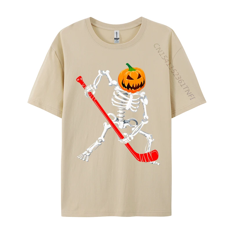 Rife Men T Shirt Hip hop Printed On Tees Cotton Fabric Short Sleeve Fitness Tight T-Shirt Crewneck Top Quality Hockey Player Skeleton Halloween Pumkin Costume For khaki