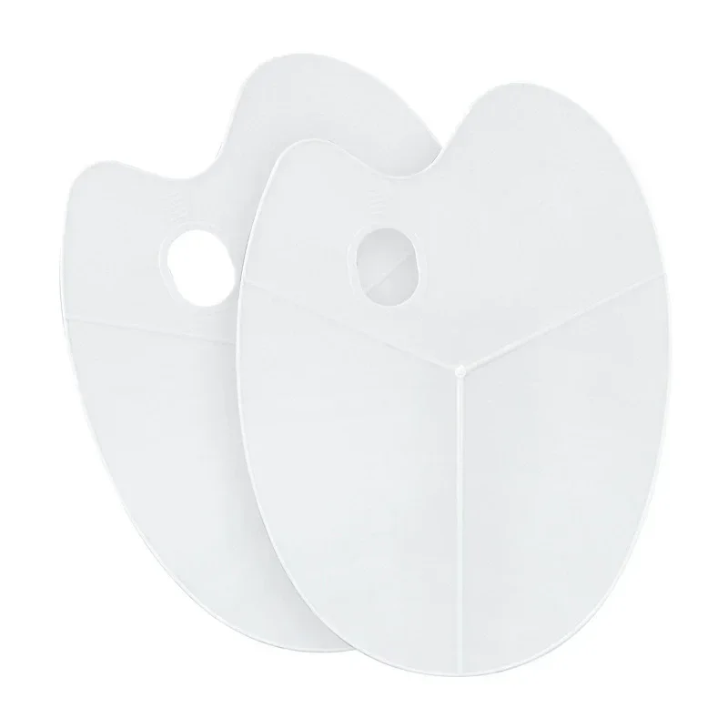 Classic White Paint Tray High Grade Nonstick Palette Large Palette with Thumb Hole DIY Painting Art Students School Supplies