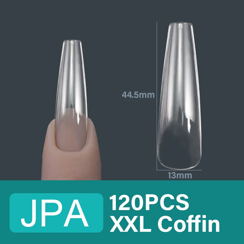 120Pcs L/M XS Short Oval Almond Artificial Nail Gel Tips Fake Nails Extension Tips Press On Nails False Nail Tips