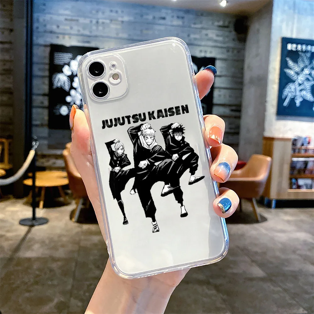 KCYSTA Jujutsu Kaisen Phone Case for iPhone 13 12mini 12 Pro Max 11 Pro Xs Max XR x 6 6s Plus 7 8 Plus Anime Printed Soft Ultra Thin Cover Shells Coque