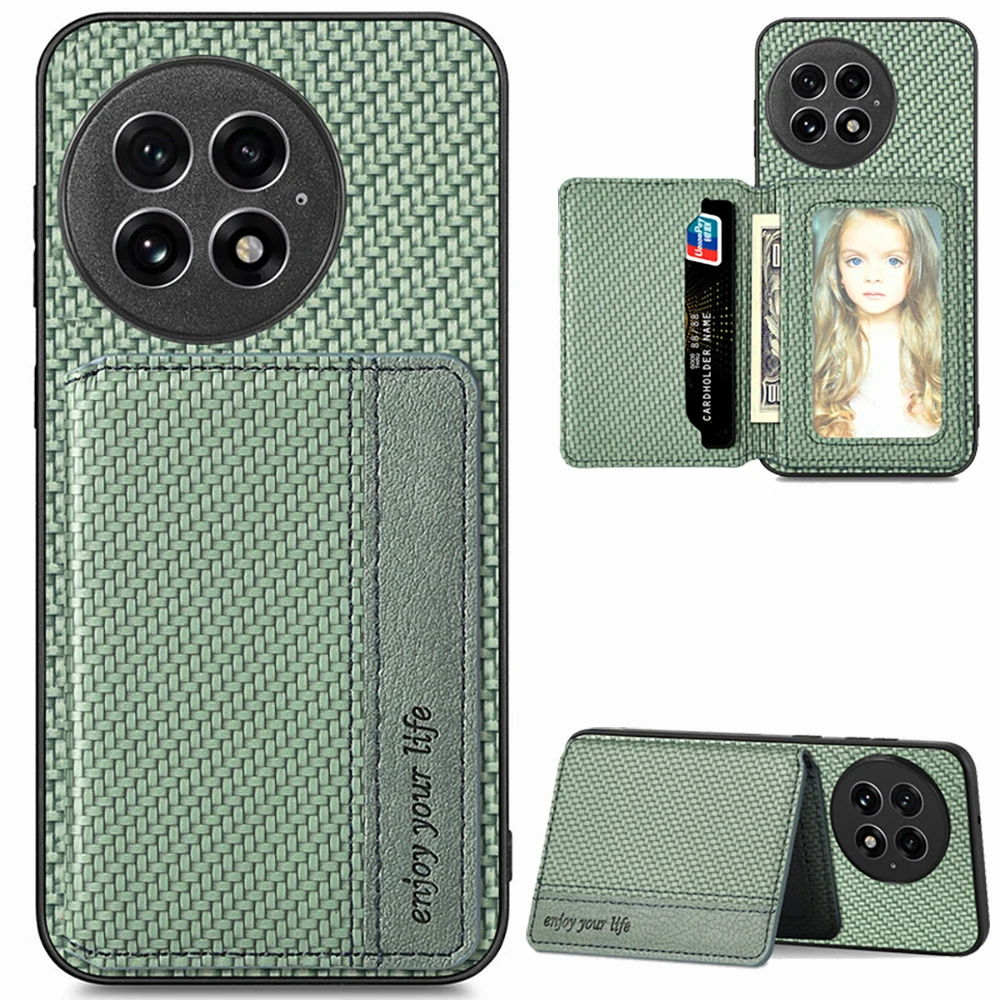 Luxury RFID Blocking Leather Wallet Case with Magnetic Back Cover
