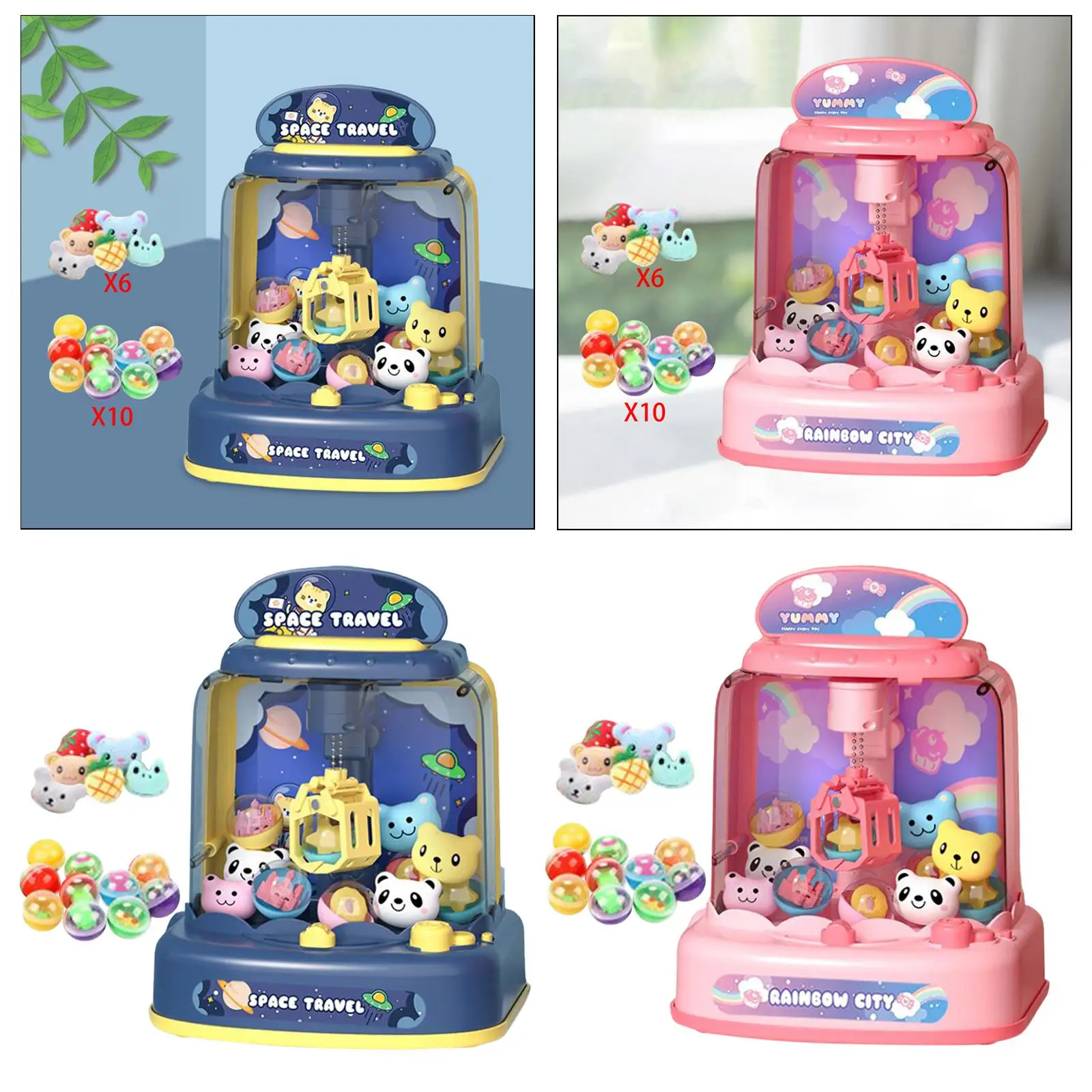 Novelty Kids Small Claw Machine Electronic Arcade Game Favors Doll Machine with Sounds for Kids Girls 6 7 8 9 Year Old Boys 4