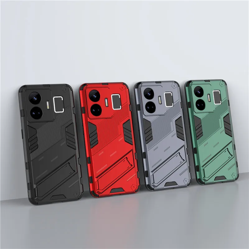 

For Realme GT3 Case Realme GT Neo5 Cover 6.74 inch Punk armor Shockproof Hard Rubber Bracket Bumper For Realme GT3 GT Neo5 5G