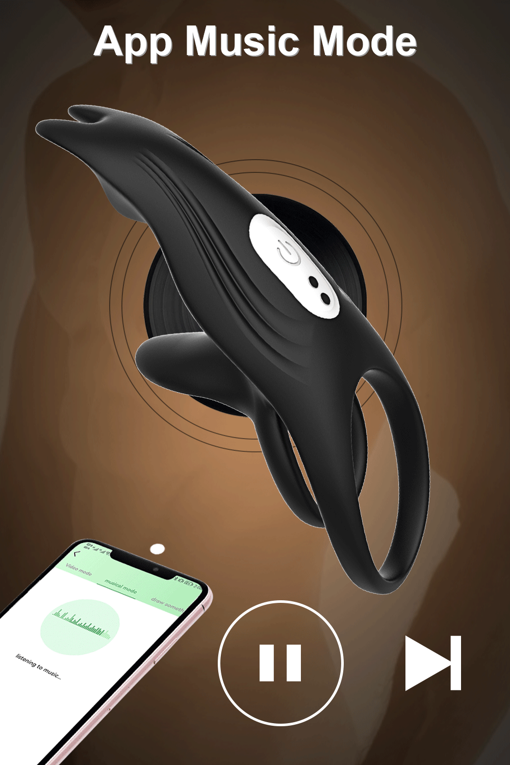HeartCaptor Silicone Couples Vibrating Ring Dual Motor Clitoral G-Spot Stimulator - Details 12