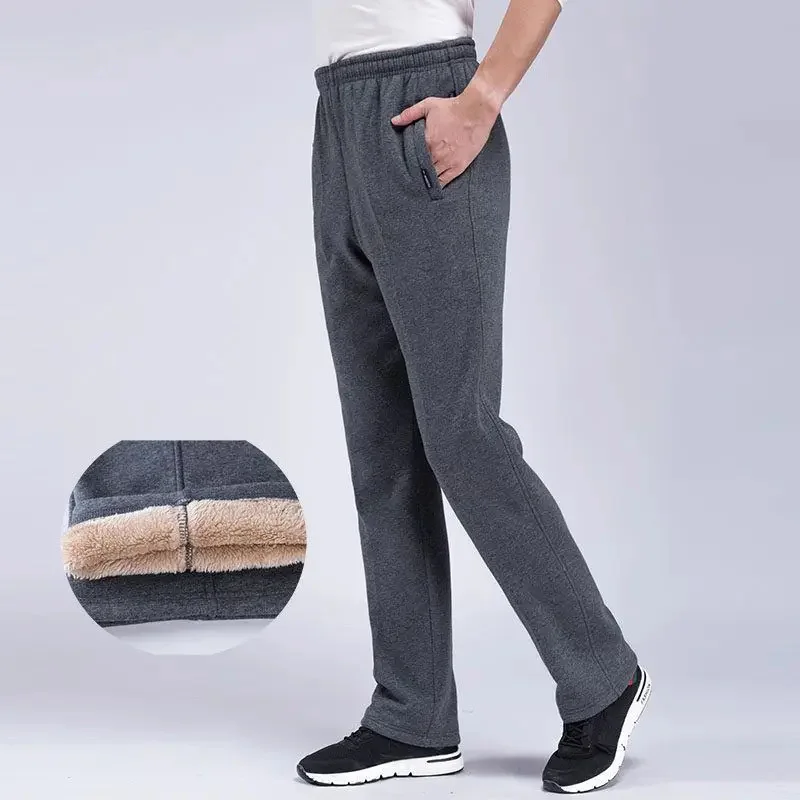 

2023 Mens Winter New Fashion Cashmere Sweatpants Male Warm Lamb Wool Trousers Men Lined Fleece Pants Casual Joggers L85