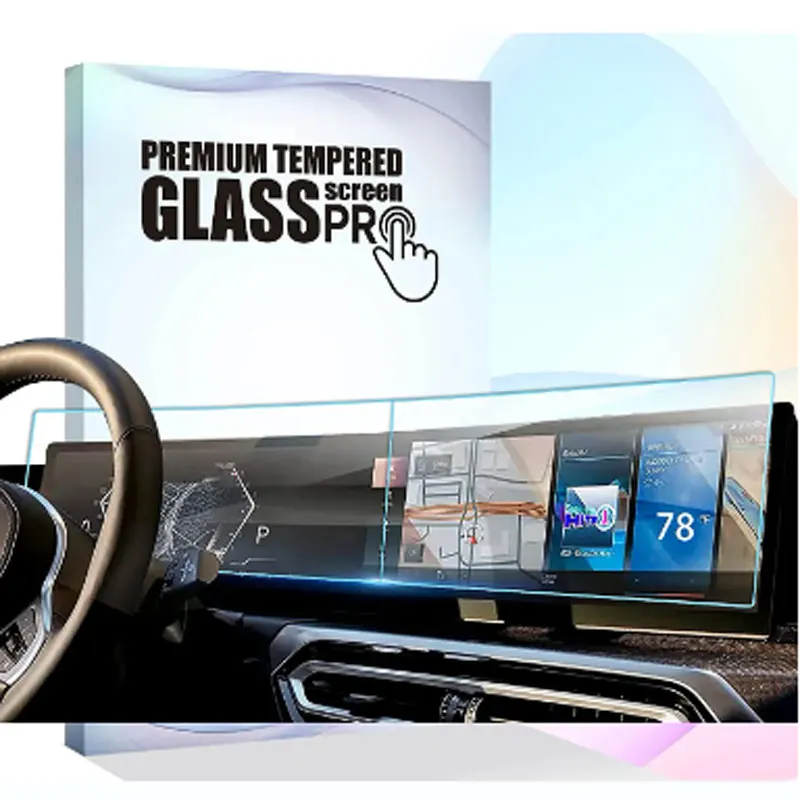 

Закаленное защитное стекло для 2023 BMW 3 серии, гибридное, iDrive 8 седан, защита экрана, сенсорный экран, изогнутый дисплей навигации