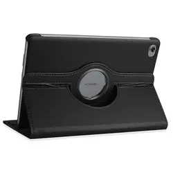 360 Rotating PU Leather Cover Case for Huawei M5 8.4 (Black)