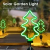 Christmas Tree Solar Lights Fluorescent Plug-in Garden Decorative Light Outdoor Waterproof Artificial Christmas Tree Decor 2