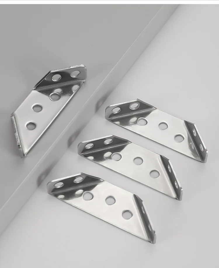 5/10/20/PCS Thickened Stainless Steel Angle Code 90 Degrees Right Angle Fixed Bracket Furniture Connectors Hardware