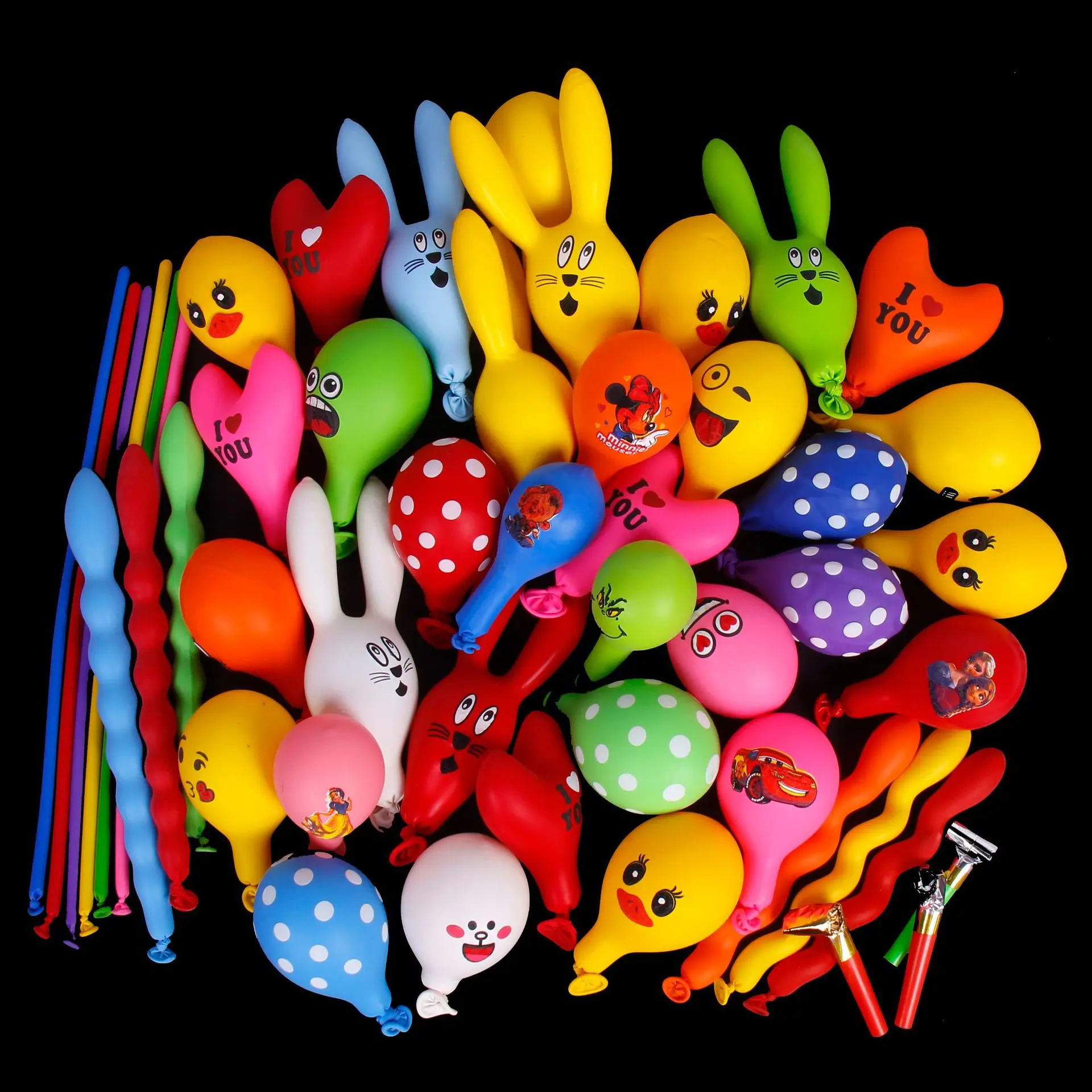 Inflatable Balloons 50/100pcs 3D Cartoon Balloons Special-Shape Birthday Party Decoration Helium Inflatable Balloons Animal Duck Rabbit Balloon