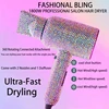 4 Piece Hair Tools Set Rhinestone Flat Iron Heating Comb Hair Blow Dryer Set Bling Hot Tools Set for Hair Stylist 2