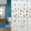 Cortinas de ducha impermeables con patrón de hibisco de estrella de mar, accesorios de baño, 180x200cm, PEVA