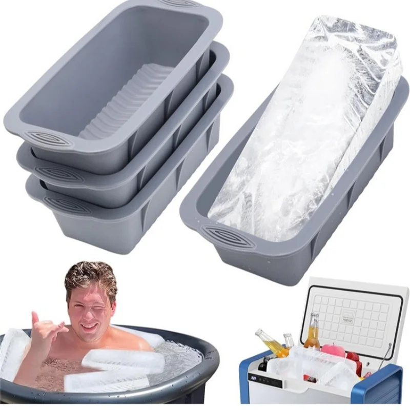 Silicone Baking Molds Ice Blocks Maker Rectangular Cake Pans Non-Stick
