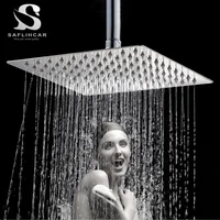 Bathroom Shower Head Chrome Ultrathin Rainfall Bath Head Wall Mounted Stainless Steel Bathroom Shower Accessories