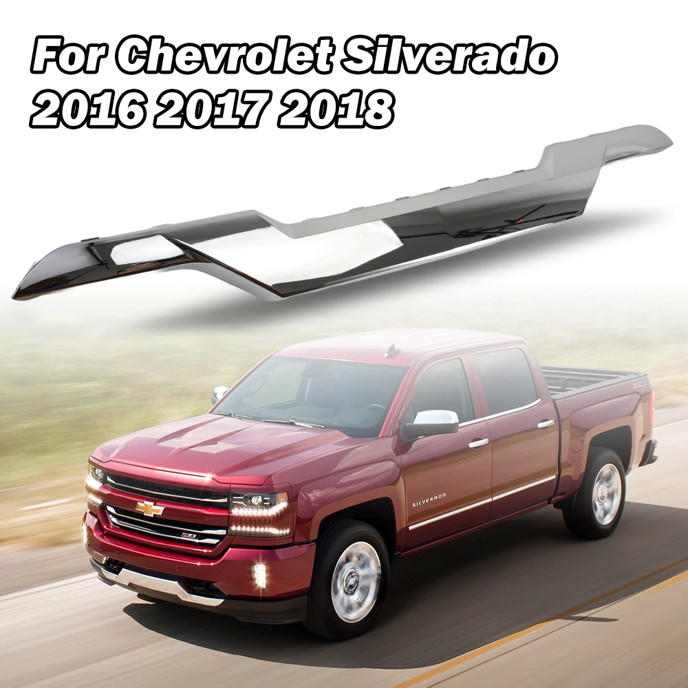 

Хромированная противоскользящая пластина на передний бампер для Chevrolet Silverado 2016 2017 2018, сменная АБС-пластина GM1044128, защитная накладка на спойлер