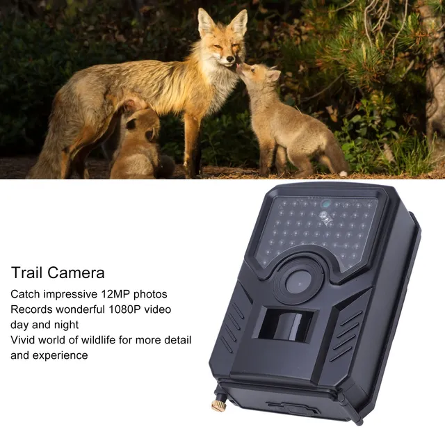 Infrared Hunting Camera Trail Camera 12MP HD 1080P Infrared Hunting IP56 Waterproof for Wildlife Monitoring PR200B Trail Camera 3