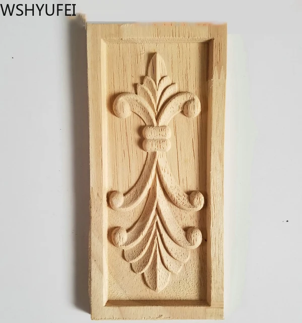 1 pz intagliato non verniciato europeo squisito angolo intaglio del legno  foglie floreali mobili in legno massello decalcomanie intaglio del legno  decorativo - AliExpress