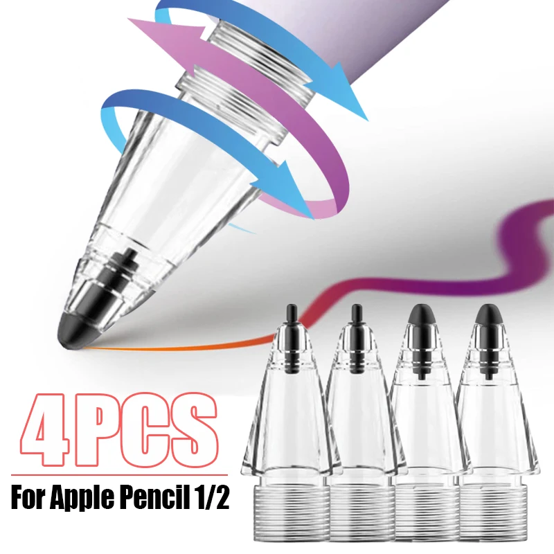 

Clear Replacement Tips For Apple Pencil 1 2 Gen Tips Drawing Stylus Pen Transparent Nib For Apple Pencil 1st 2nd Generation