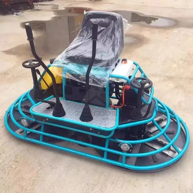 Concrete cement pulping machine comfortable operation type 80 concrete pavement double disc seat driving polisher