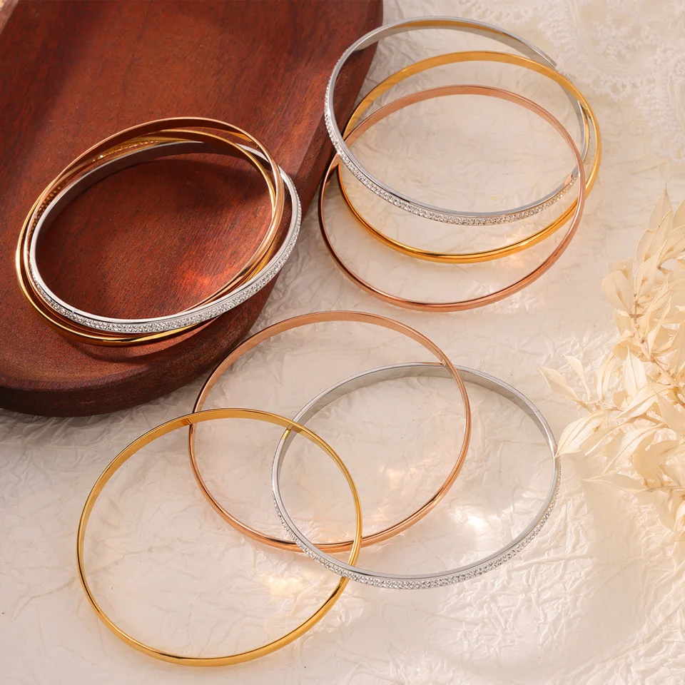 22 Piece Gold Thin Bangle Bracelet Set - Rhinestone Stackable Bangles, Indian Bollywood Style, For Women & Wedding