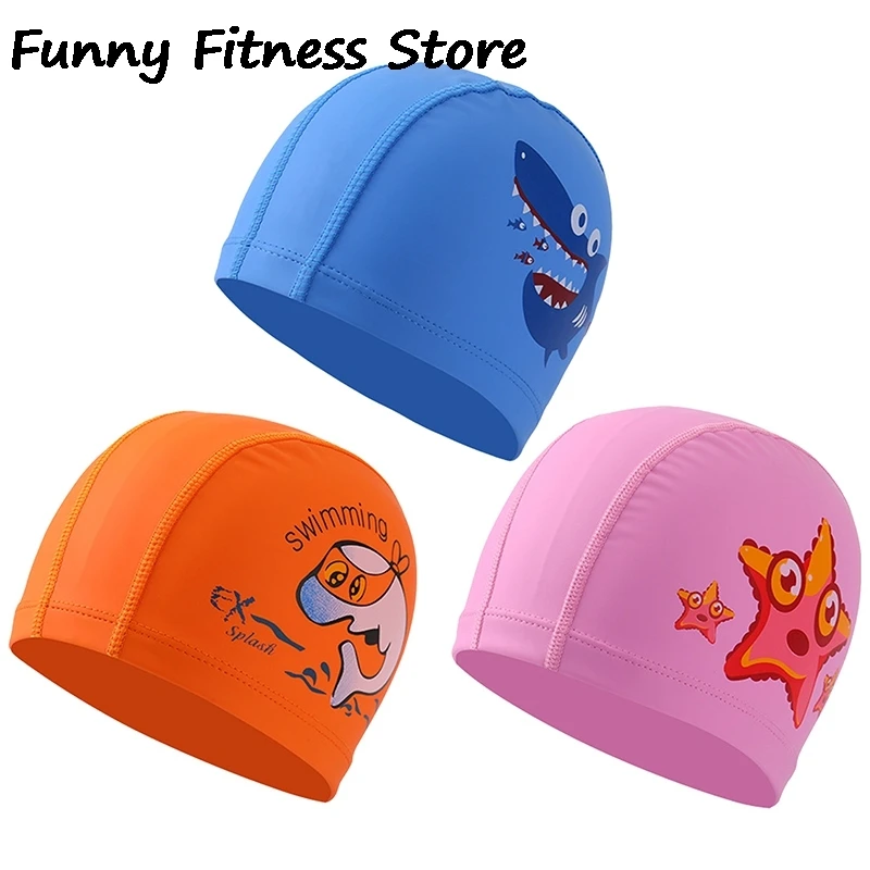 Waterproof Elastic Hair Cover Children Swimming Cap Girls Boys Swim Pool Hat Silicone Bathing Caps Kids Diving Surfing Headwear
