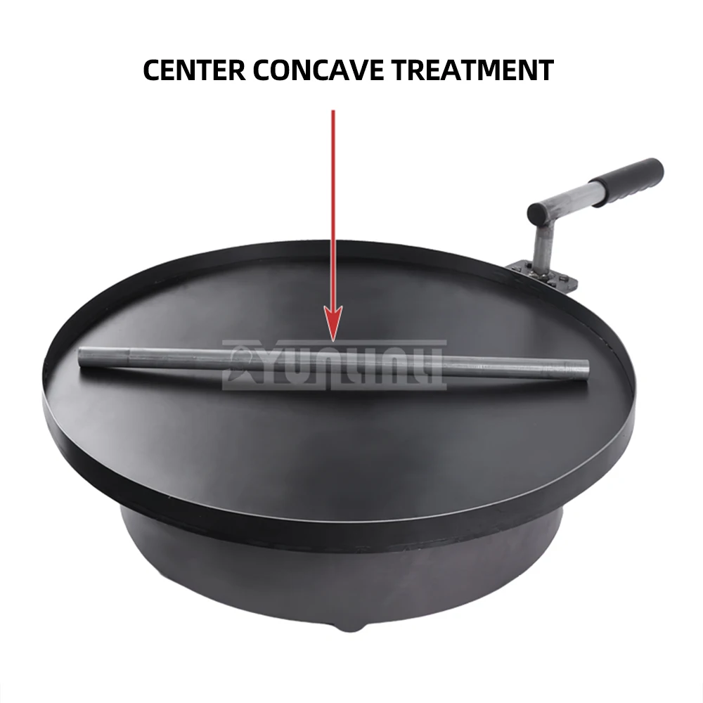 56cm Portable Pancake Pot Circular Gas Iron Plate Pot Commercial Stall Snack Equipment 4