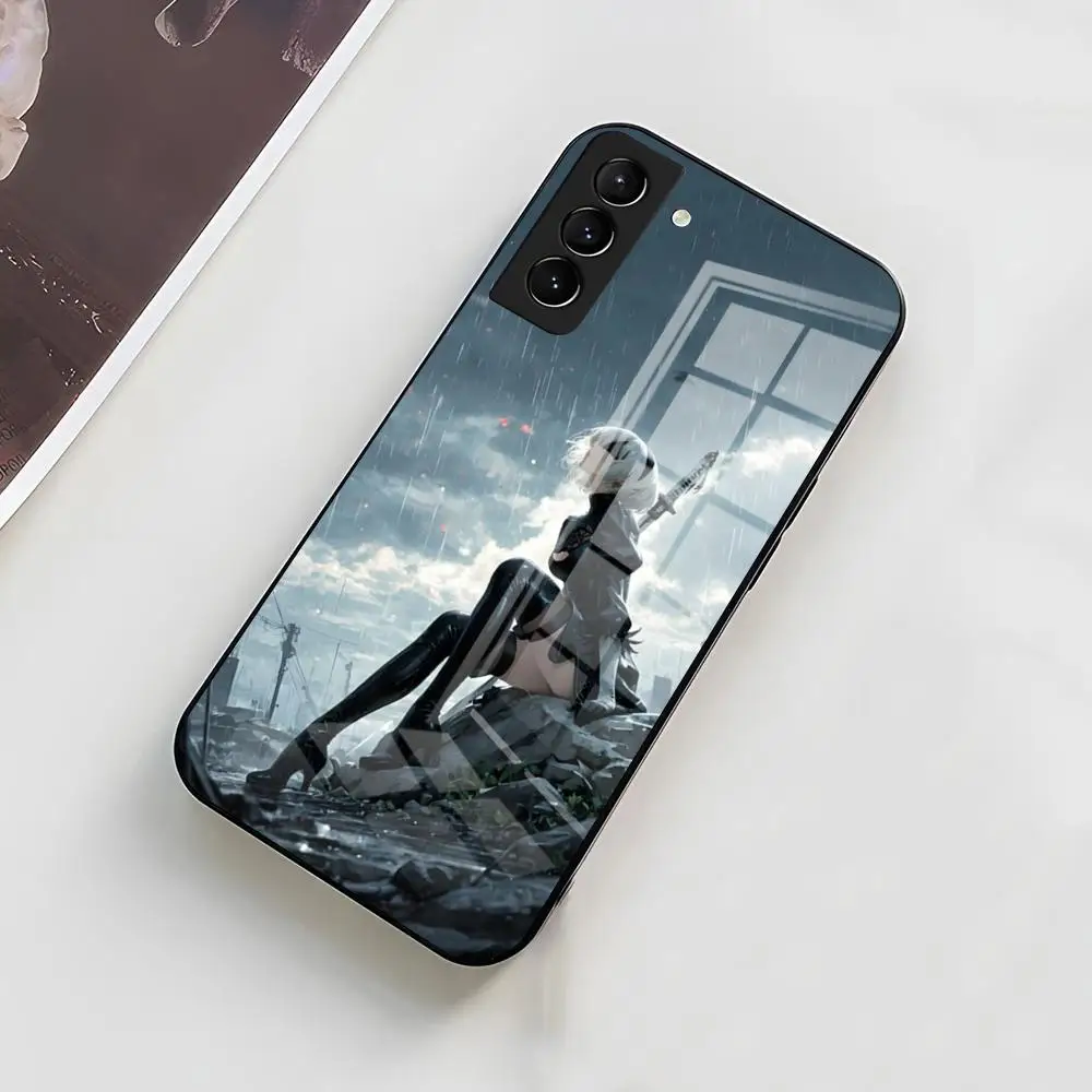 NieR Automata 2B Artistic Glass Phone Case
