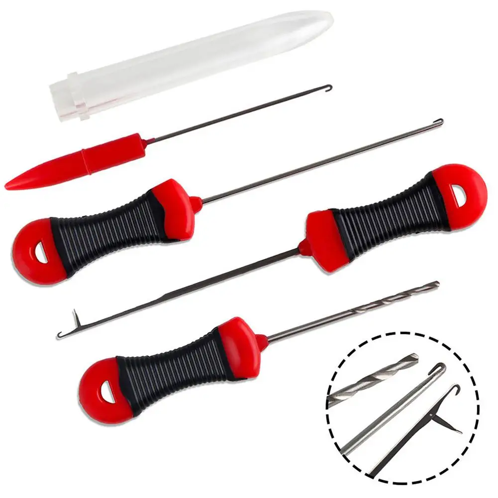 

1pc/4pcs Fishing Needle Splicing Tool With Anti-slip Handle Stainless Steel Fishing Bait Kit Fishing Accessories