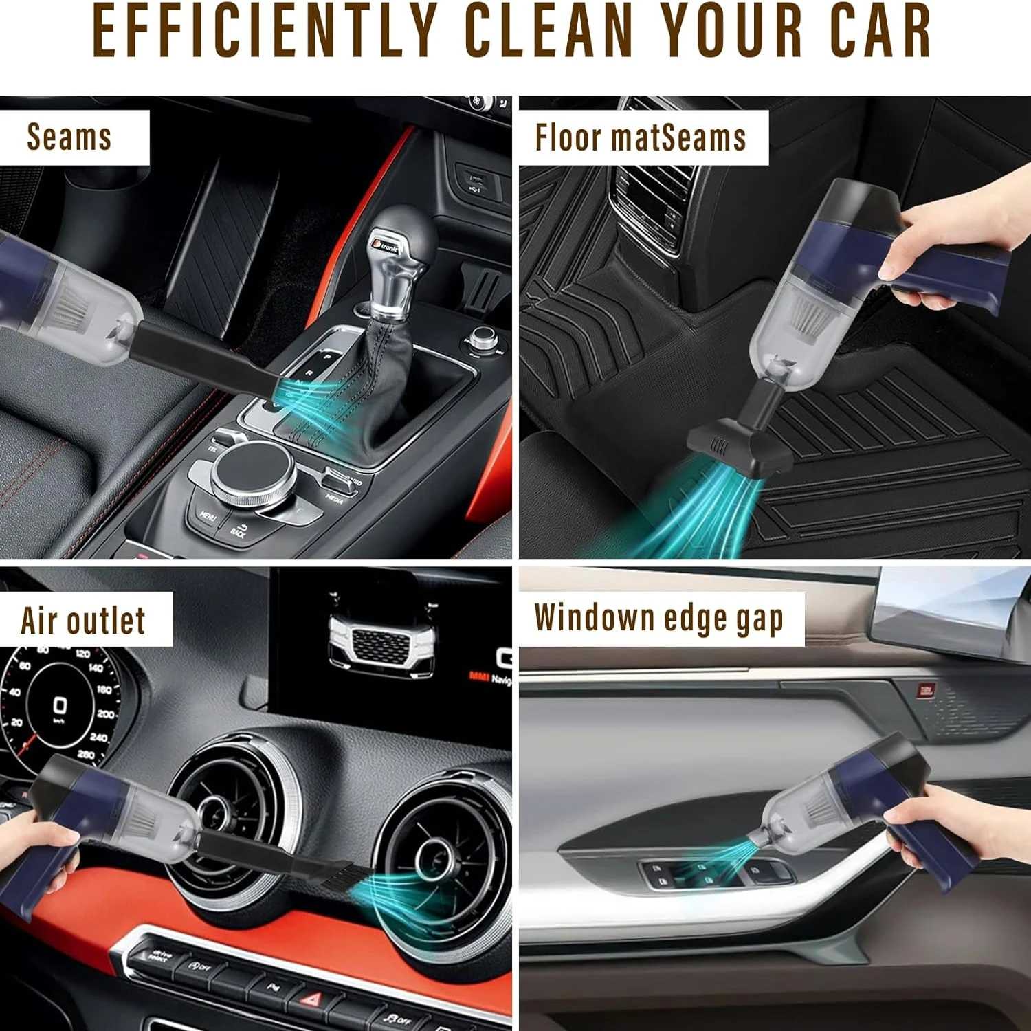 Car Vacuum Cleaner 150000PA Min Portable Handheld Cleaner for Home Appliance Powerful Cleaning Machine Cars for Keyboard