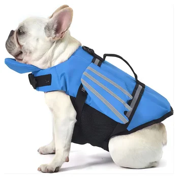 4538-81adf5.jpg Chaleco salvavidas de alta flotabilidad para perros con flotador de cuello extraíble, traje de baño reflectante de seguridad para mascotas