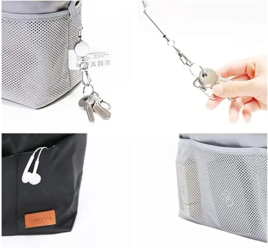 Podcore Purse Organizer for Tote Bag Handbag Organizer Insert with Compartments Black Brown Coffee Purse Inserts for Storage 4