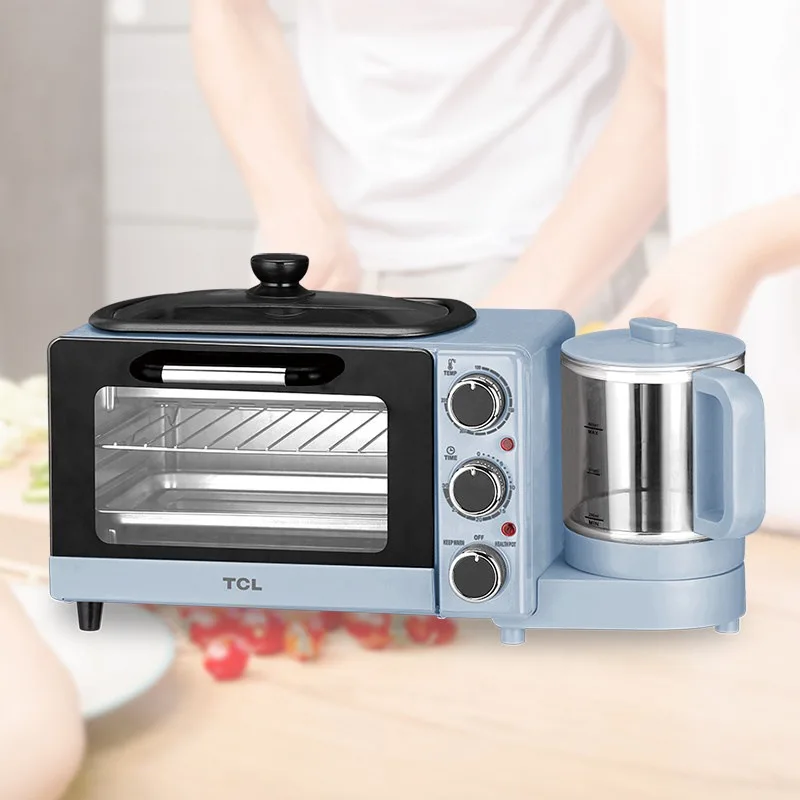 Household frying pan electric oven tea boiling device 3 in 1 multifunctional breakfast making machine automatic coffee roaster machine fried beans stir fried chili sauce fried millet frying machine speculation machine